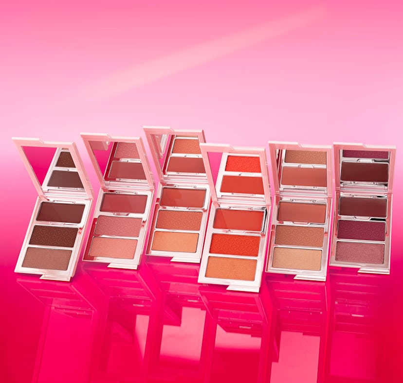 A selection of ONE/SIZE Beauty's new cheek clapper 3D blush palettes, one of the April 2022's must-h...