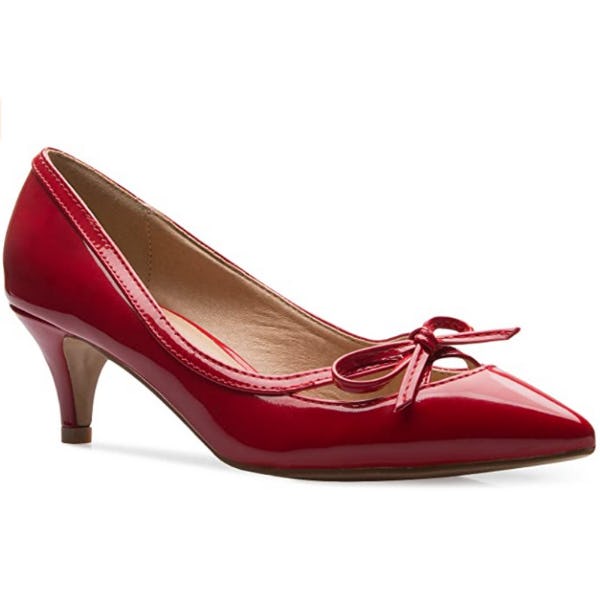 Olivia K D&rsquo;Orsay Bow Kitten Heels