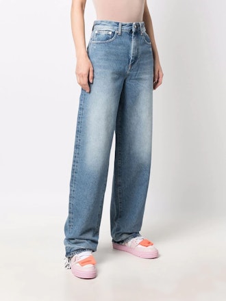 Baggy jeans: Off-White, High-Rise Wide-Leg Jeans