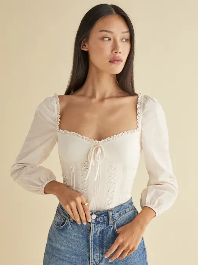 Going out top: Reformation Isadora Top