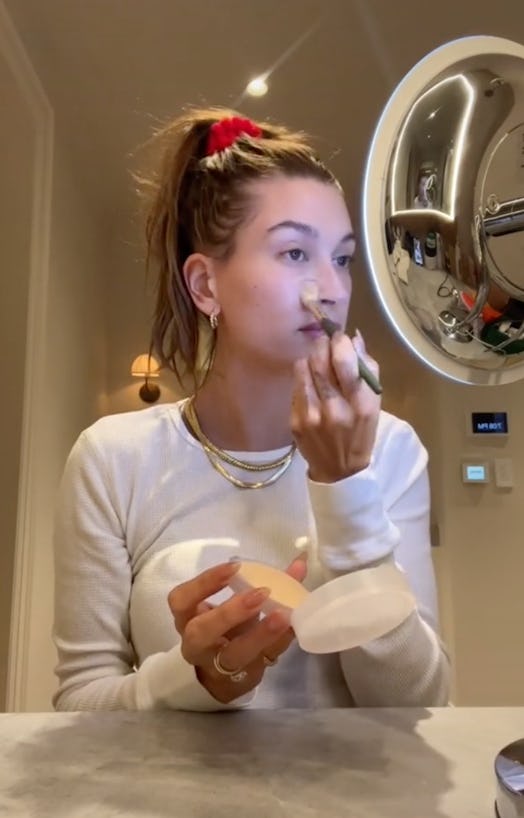 Hailey Bieber TikTok makeup tutorial