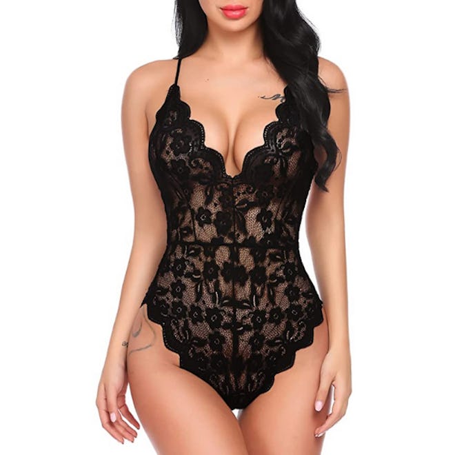 Avidlove Deep V Lace Bodysuit