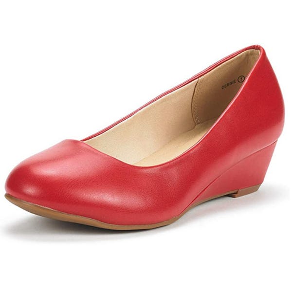 DREAM PAIRS Debbie Mid Wedge Heel Pumps