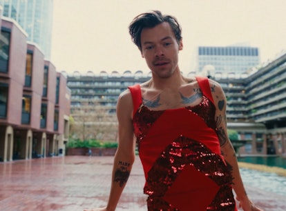 Harry Styles in the music video for his new song, "As It Was."