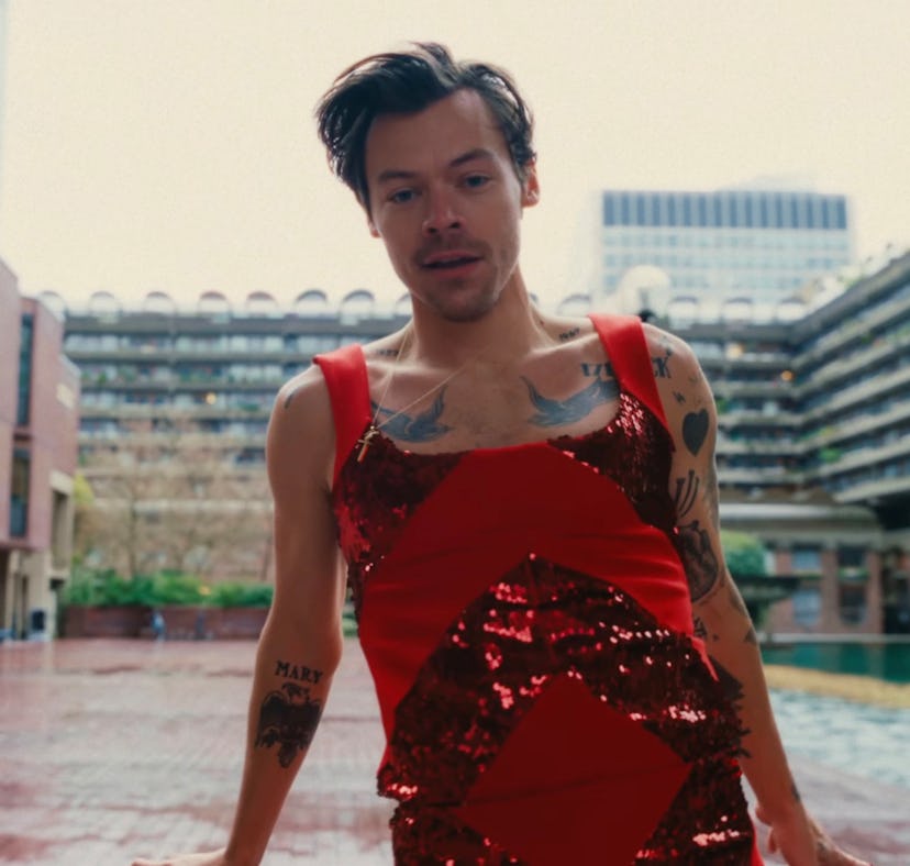 Harry Styles in the music video for his new song, "As It Was."