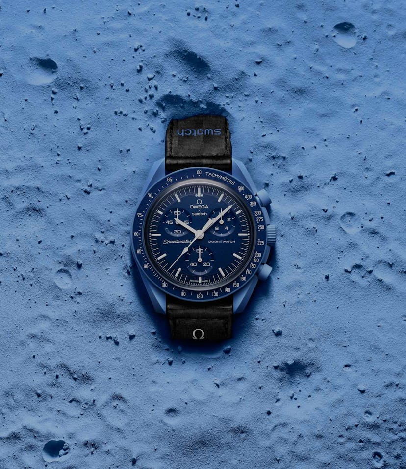 Omega x Swatch MoonSwatch "Mission to Neptune" watch