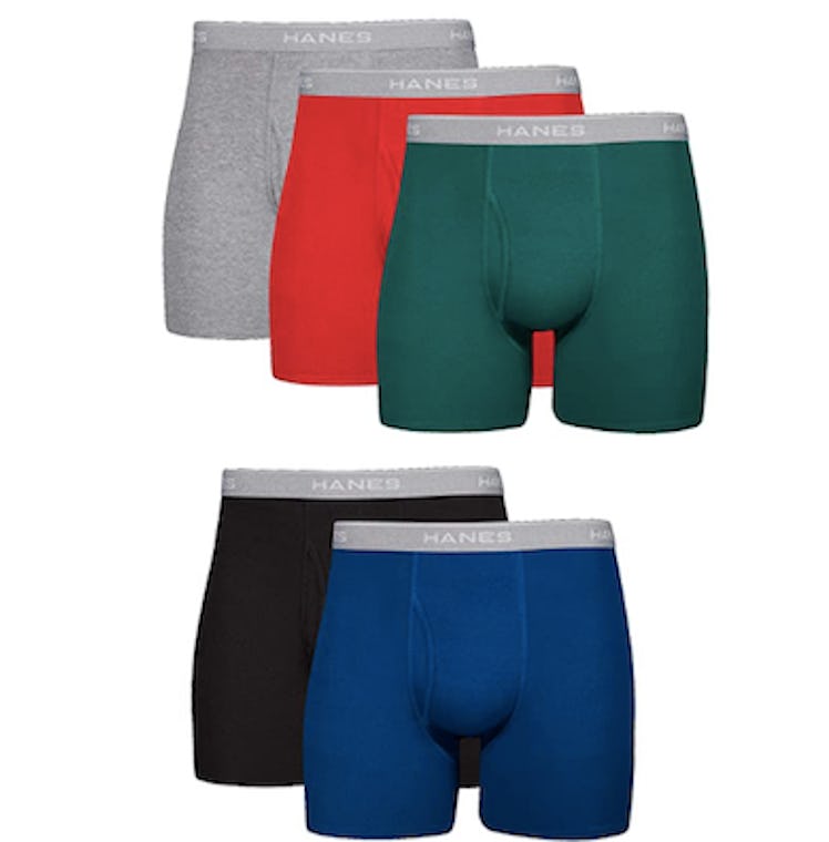 Hanes Tagless Cool Dri Boxer Briefs (5-Pack)