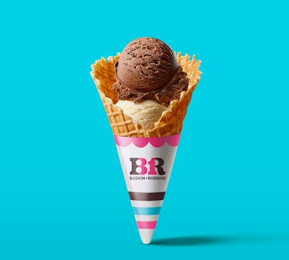 Baskin-Robbins' 2022 rebrand includes a new logo, three flavors, and merch.