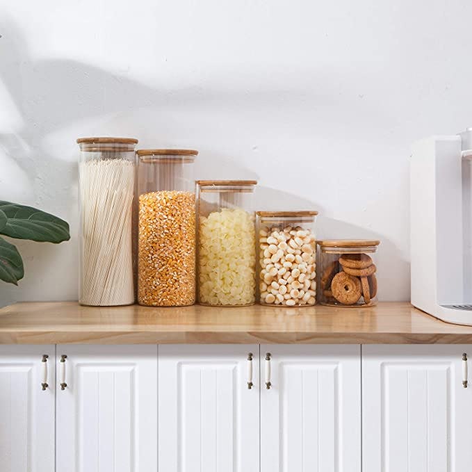 Flrolove Glass Food Storage Containers (Set of 5)