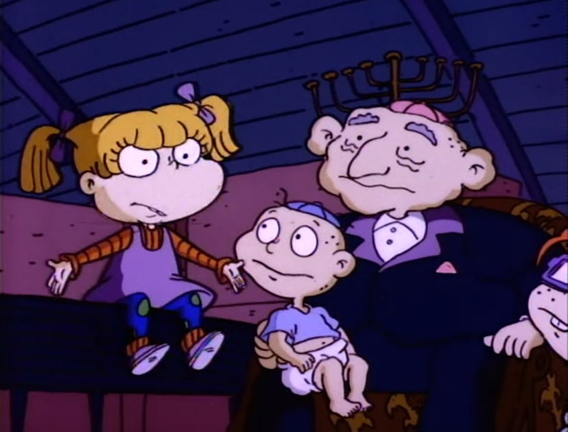 Angelica, Tommy, and Grandpa Boris in "A Rugrats Passover"