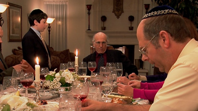 Larry David at a Seder
