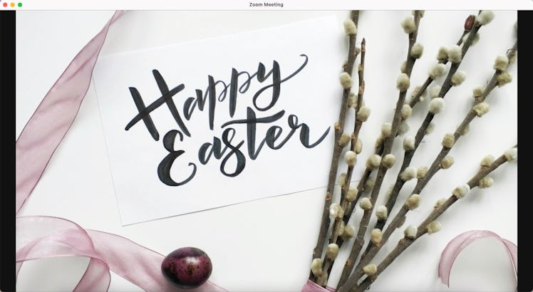 Get the message across with this simple 'Happy Easter' Zoom background