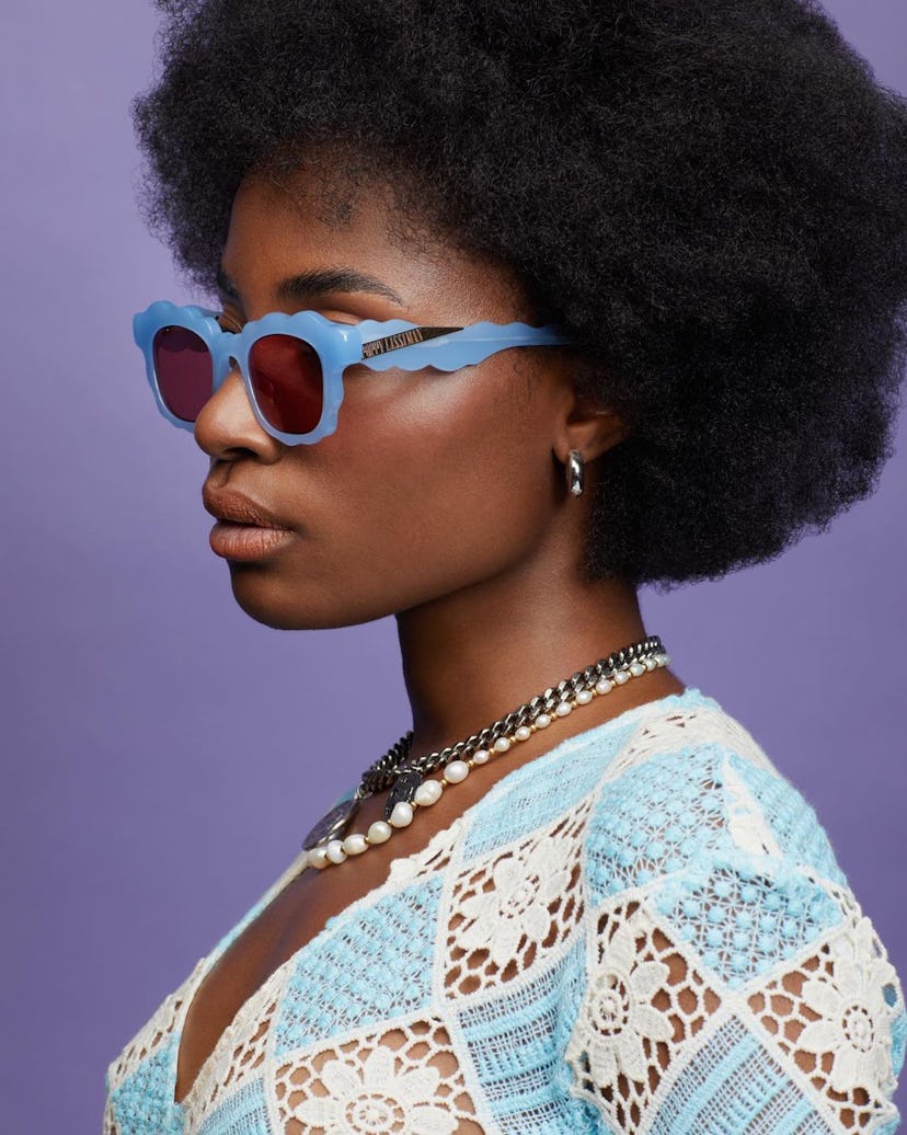 Poppy Lissiman sunglasses are a bold spring accessory.