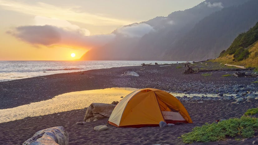 tent on california beach