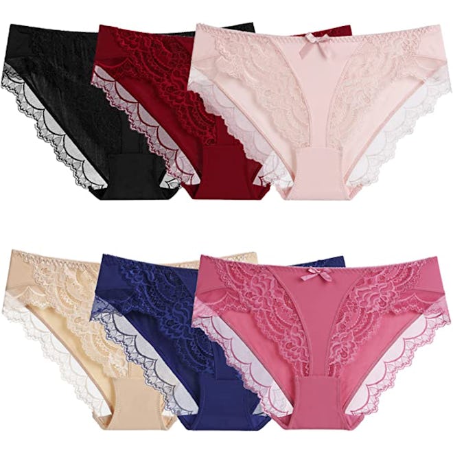 Kingfung Lace Hipster Underwear (6-Pack)
