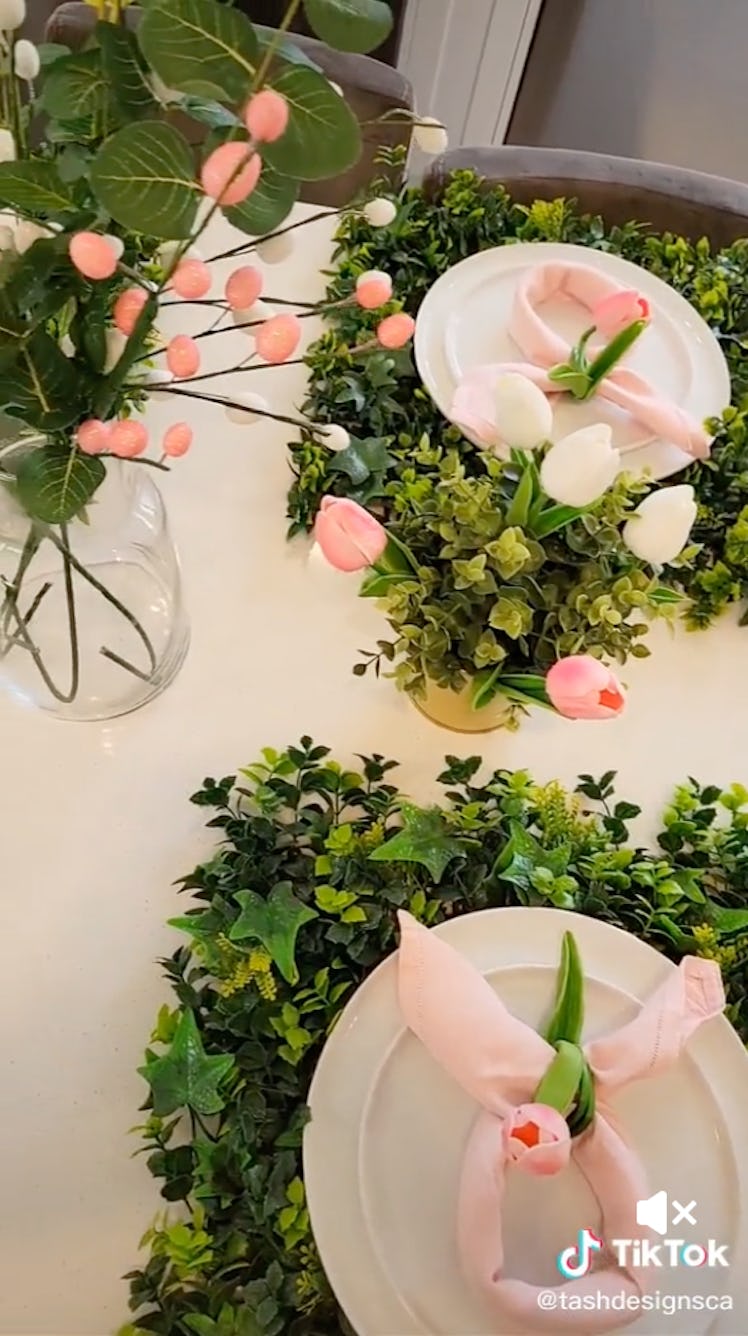 Some garden placemats can make an easter Tablescape come alive.