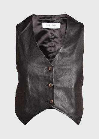 Short Leather Vest