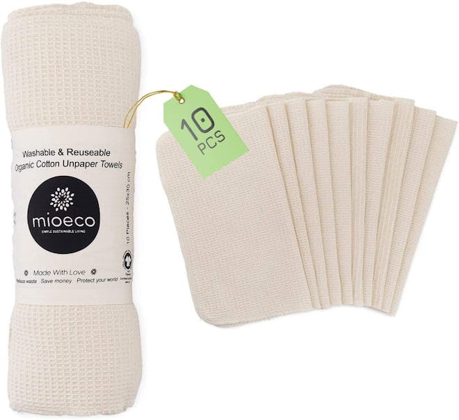 MioEco 10 Pack Organic Reusable Paper Towels