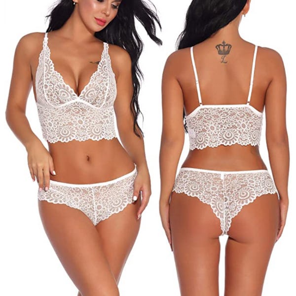 Lziizl Lace Bra and Panty Set