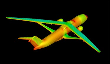 Concept art for NASA's Transonic Truss-Braced Wing (TTBW) airplane