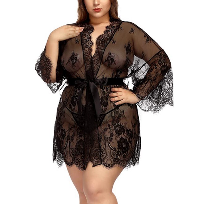 TGD Lace Lingerie Robe