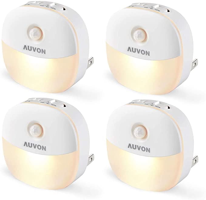 Auvon Plug-In Motion-Sensor Lights (4-Pack)