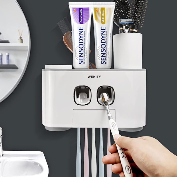 WEKITY Multi-Functional Toothbrush and Toothpaste Dispenser