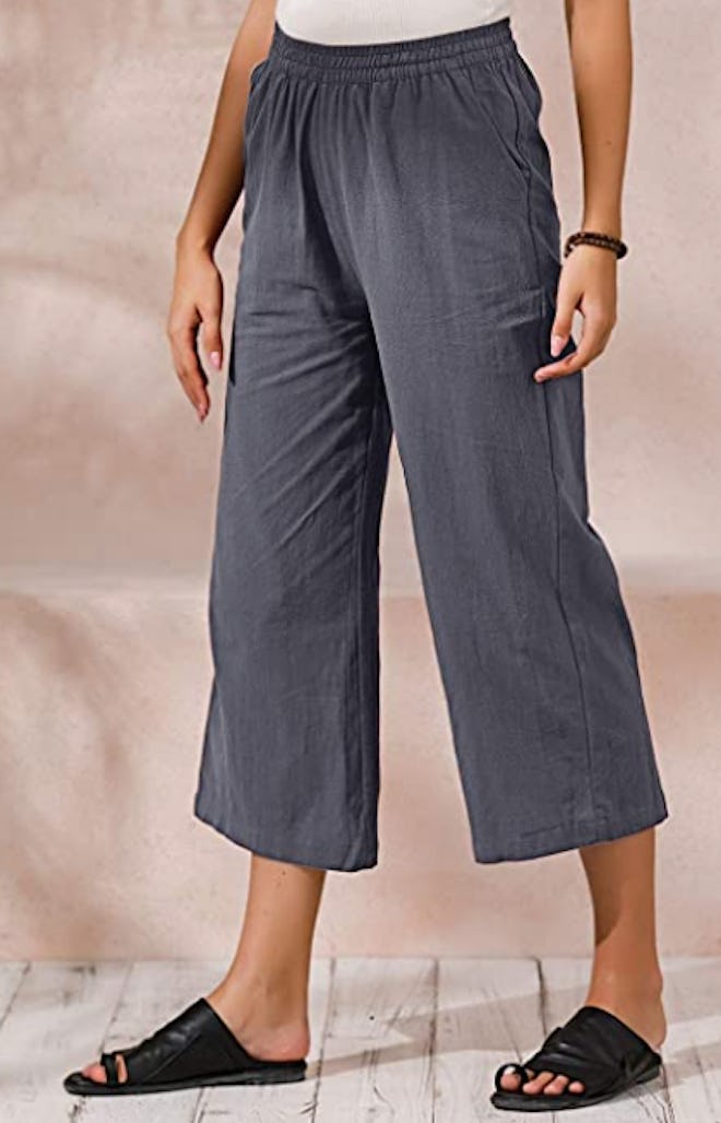 ECUPPER Elastic Waist Cotton Trouser