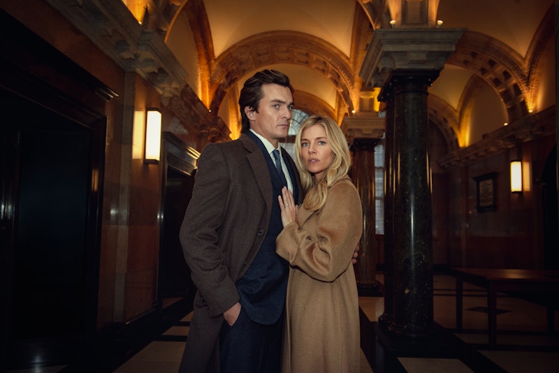 Rupert Friend as James Whitehouse & Sienna Miller as Sophie Whitehouse in 'Anatomy of a Scandal' via...