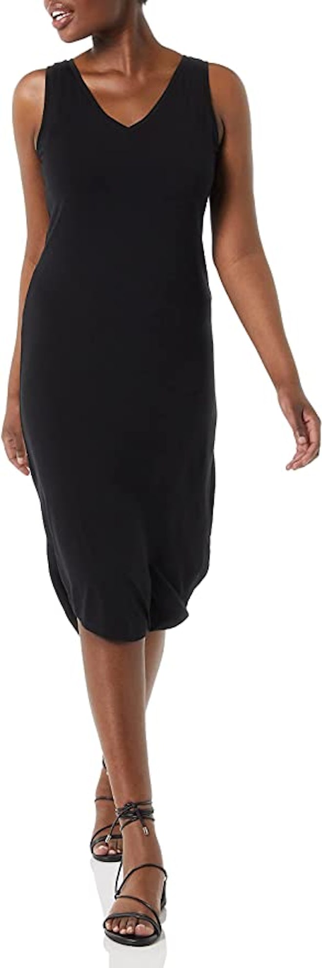 Daily Ritual Jersey Sleeveless V-Neck Midi Dress