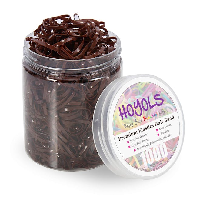 Hoyols Strong Hair Elastic Rubber Bands (1000 Pieces)