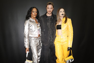 Richie Shazam, Glenn Martens, and Julia Fox at the Diesel Fashion Show during Milan Fashion Week Wom...