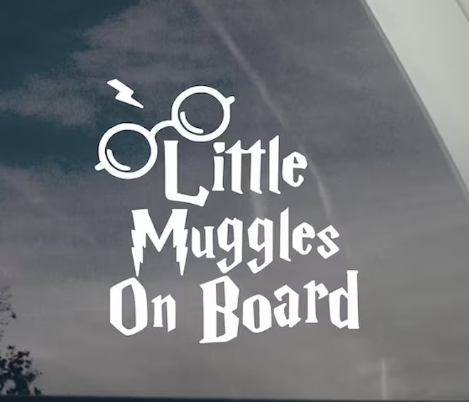 Little Muggles on Board bumper sticker is a great Harry Potter-themed Mother's Day gift idea
