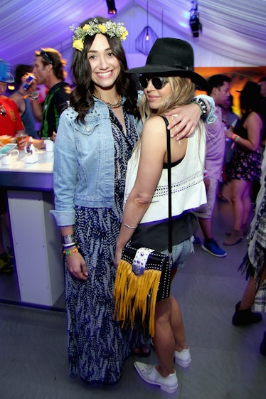 Emmy Rossum and Fergie at Coachella in 2014