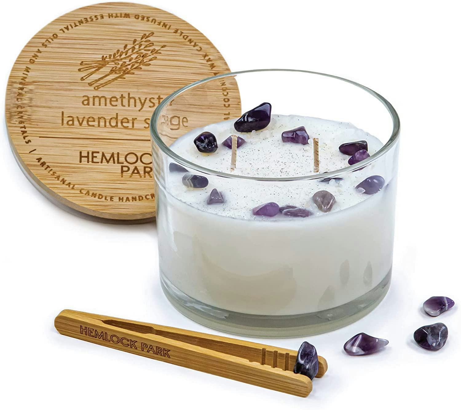 Hemlock Park Crystal Candle