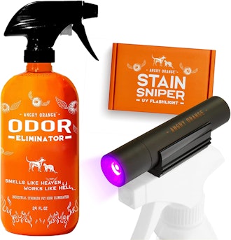 ANGRY ORANGE Pet Odor Eliminator and UV Flashlight