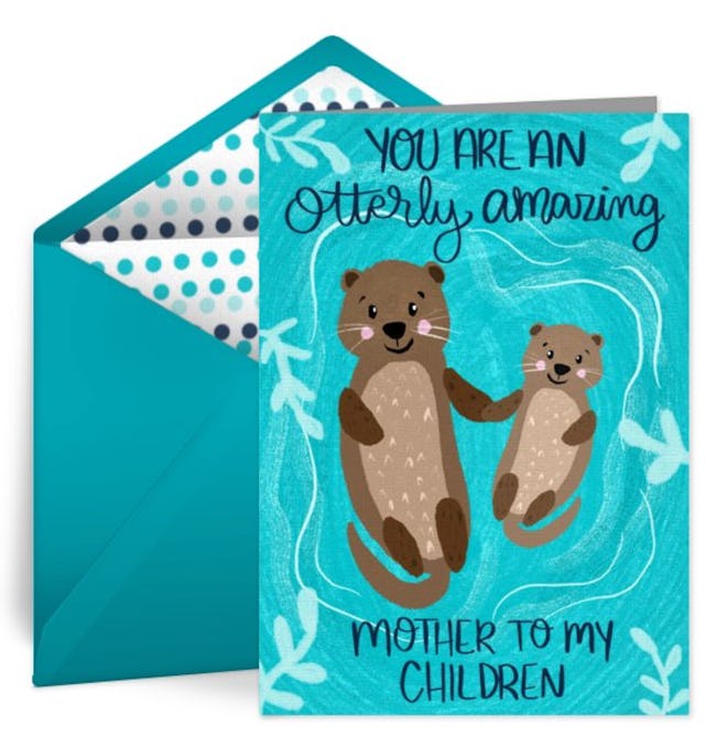 This Mother's Day Ecard for a wife features a pair of adorable otters.