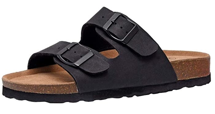 CUSHIONAIRE Women's Lane Cork Footbed Sandal