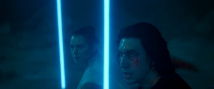Rey and Kylo face off against Emperor Palpatine.