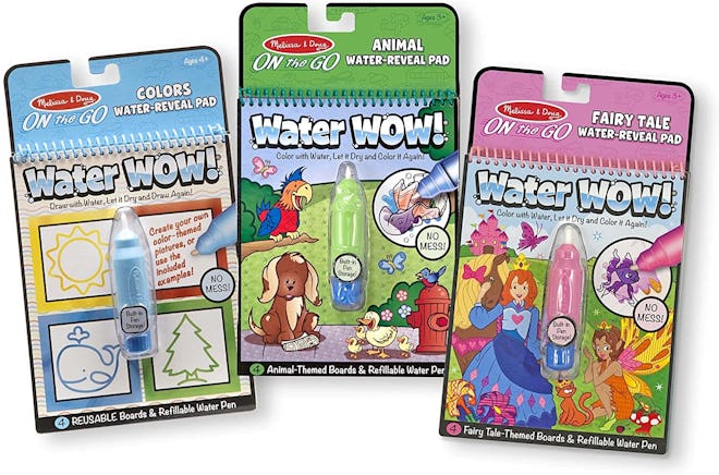 Melissa & Doug On the Go Water Wow! Reusable Water-Reveal Activity Pads, 3 pack