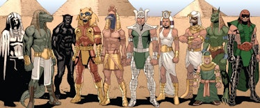 The Ennead as depicted in Thor & Hercules: Encyclopaedia Mythologica #1, published in 2009.