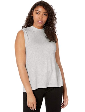 Daily Ritual Relaxed Fit Sleeveless Mock-Neck Shirt