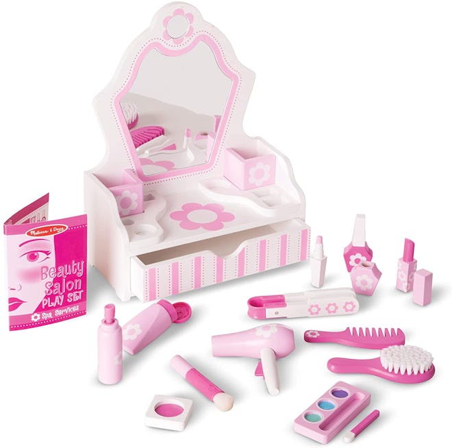 Melissa & Doug Wooden Beauty Salon Play Set (18 Pieces)