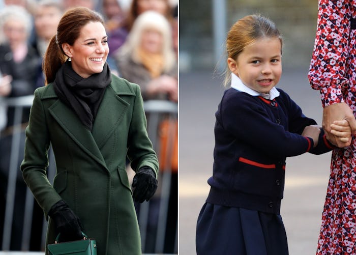A video on TikTok shows how Princess Charlotte mimics her mom Kate Middleton's ponytail flip.