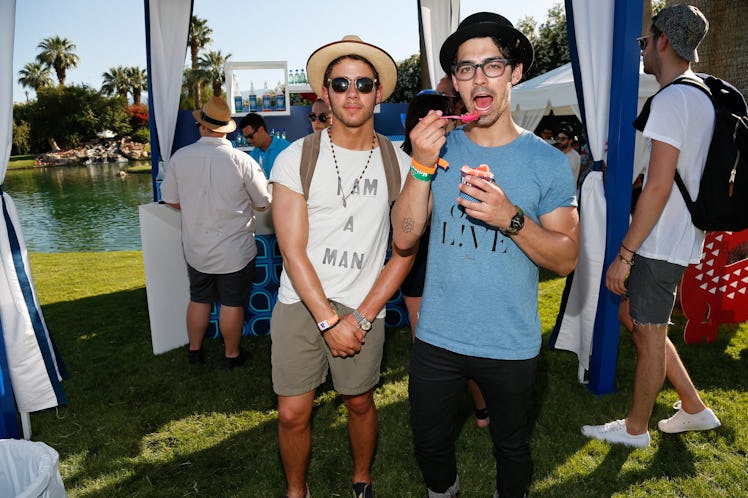 Nick and Joe Jonas at Coachella in 2013
