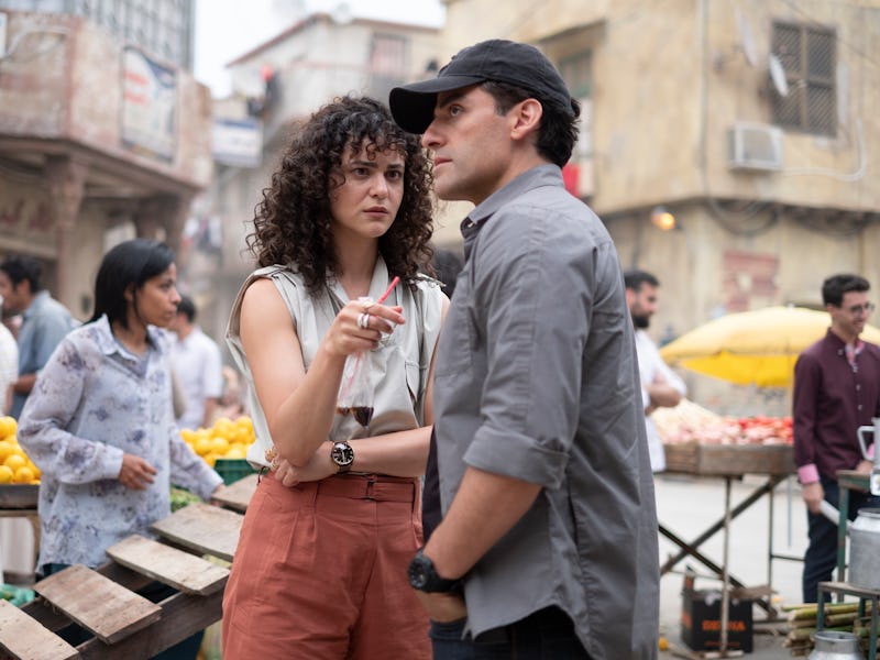 Oscar Isaac and May Calamawy in 'Moon Knight'