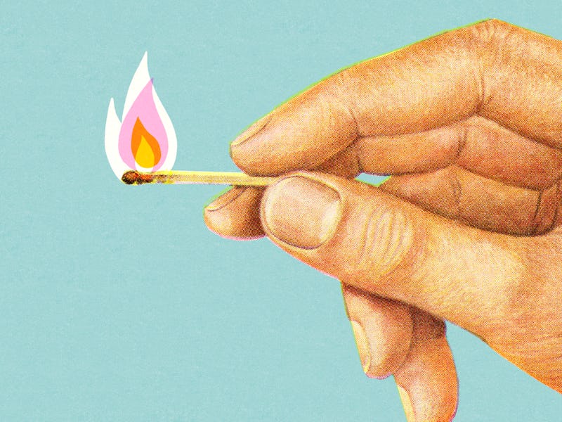 burning match