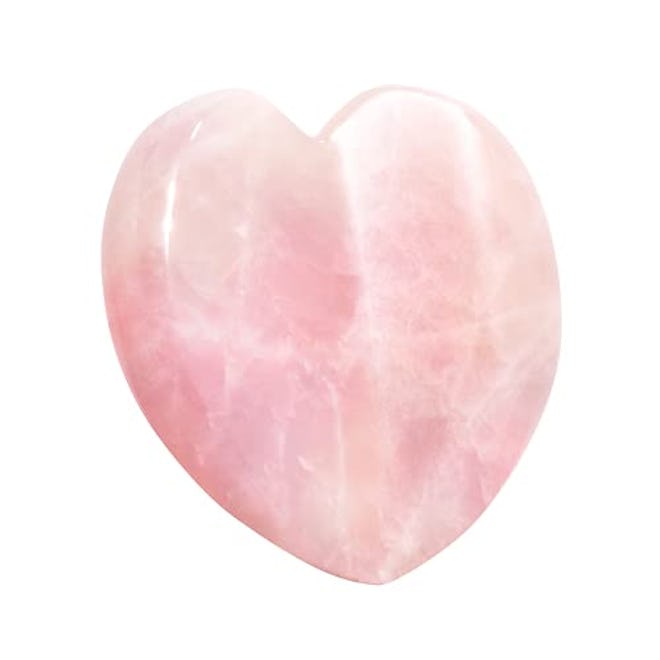 KORA Organics Rose Quartz Heart Facial Gua Sha