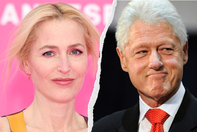 Gillian Anderson and Bill Clinton