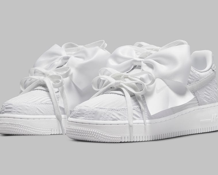 Nike transforms its Air Force 1 sneaker with garish bows and pleats